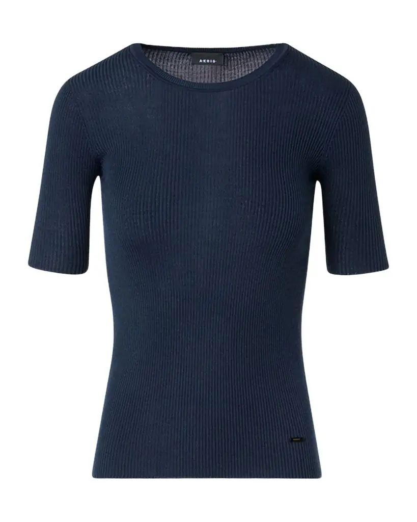 Akris Cotton Silk Short-Sleeve Sweater
