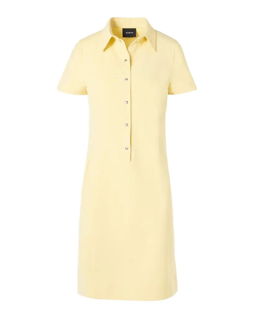 Akris Short-Sleeve Cotton-Silk Polo Dress