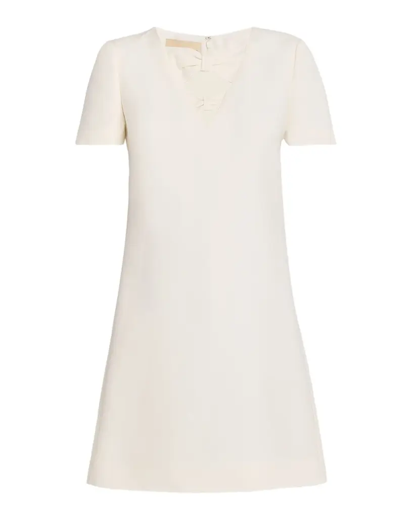 Valentino Garavani Bow Cutout Short-Sleeve Mini Dress