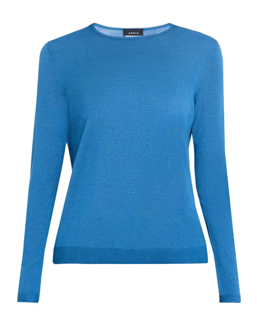Akris Cashmere-Silk Crewneck Sweater