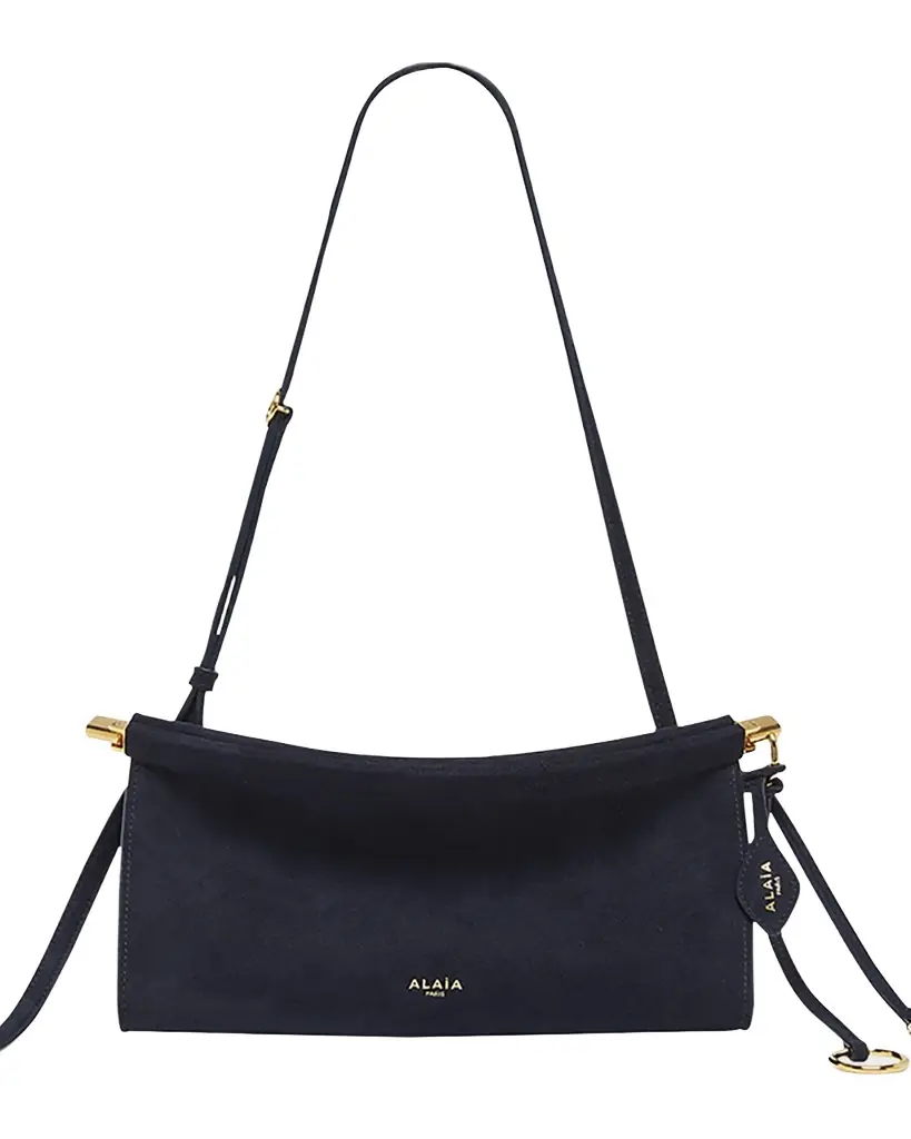 ALAIA Le Click East-West Suede Shoulder Bag
