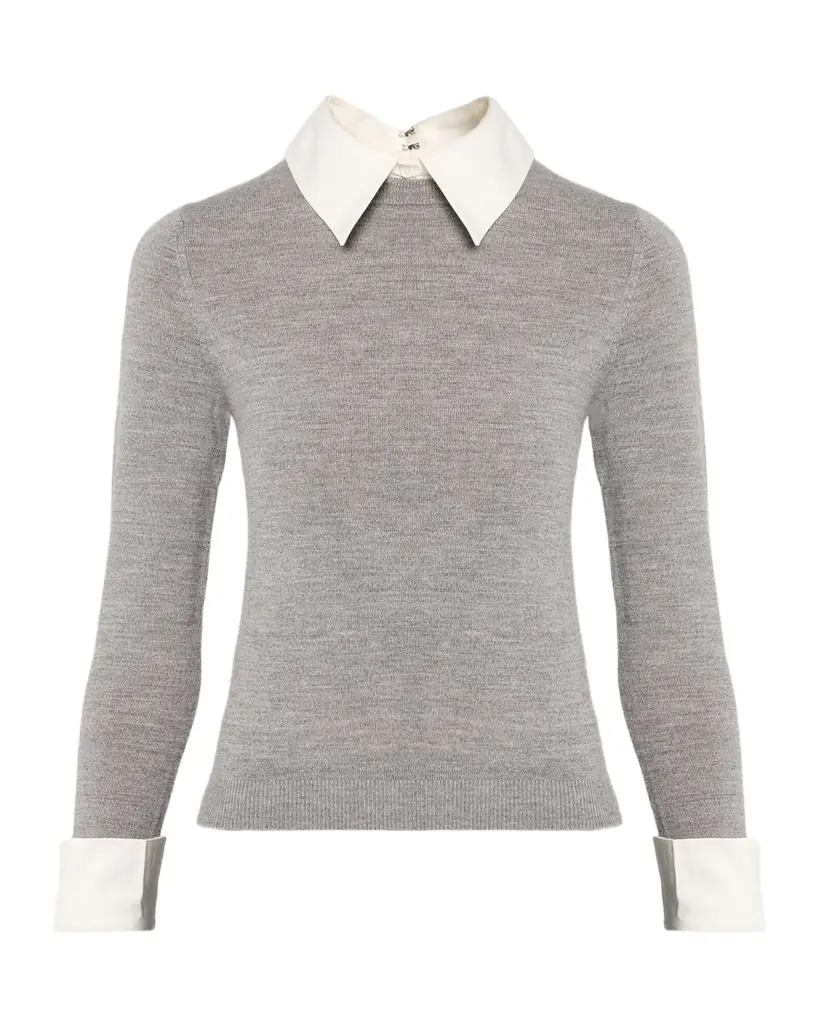 ALICE + OLIVIA Porla Collared Sweater