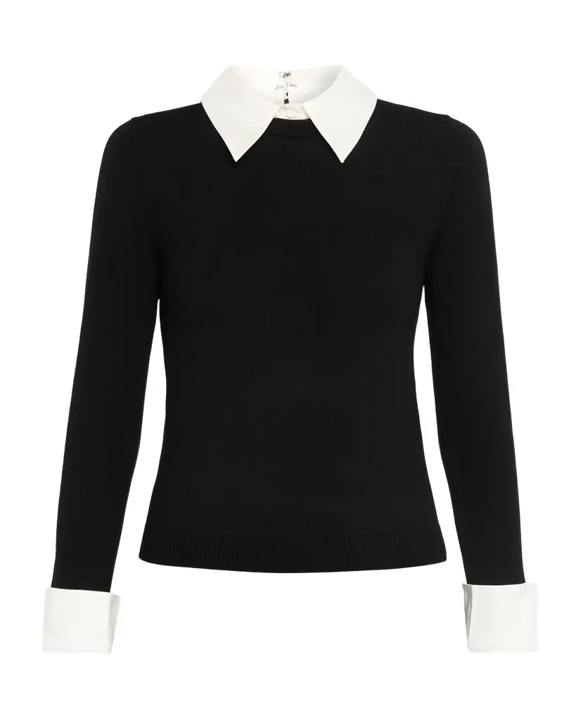 ALICE + OLIVIA Porla Collared Sweater