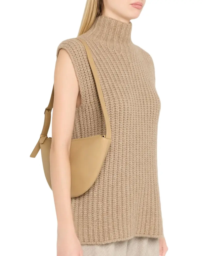 THE ROW Jouvette Crescent Shoulder Bag in Leather