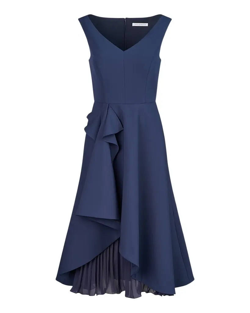 Kay Unger New York Begonia Sleeveless Midi Cocktail Dress
