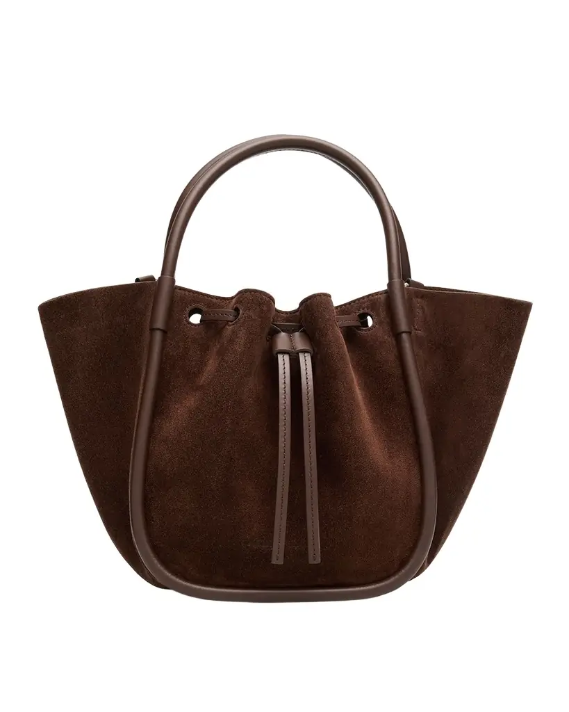 Proenza Schouler Small Ruched Suede Tote Bag