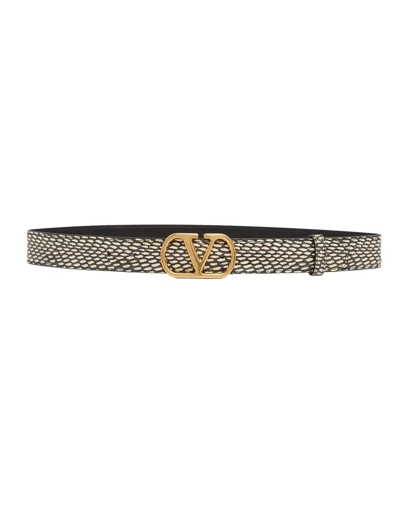 Valentino Garavani VLogo Signature Python Belt, 30mm