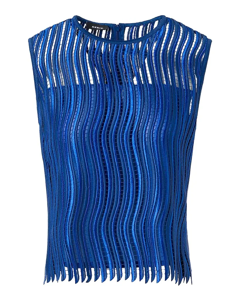 Akris Techno Wave Guipure Lace Blouse - Women's Clothing