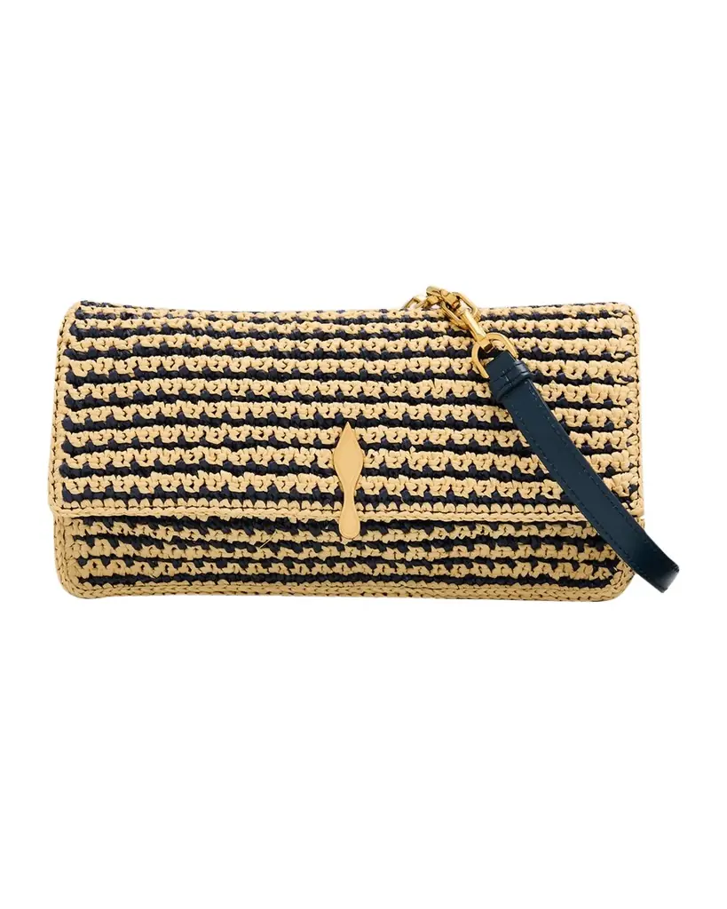 Christian Louboutin Bettina Crossbody Bag in Striped Crochet Raffia