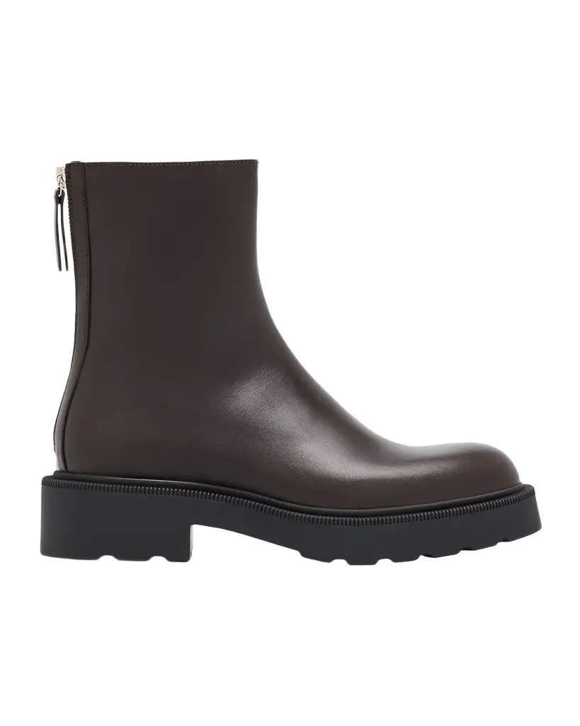 THE ROW Nobilis Leather Ankle Booties