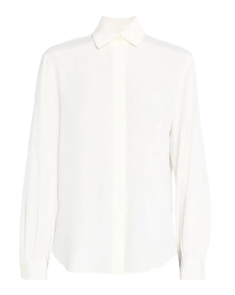 Lafayette 148 New York Pleated Button-Down Shirt