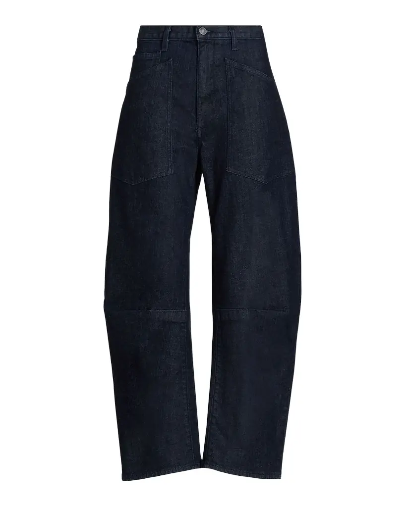 Nili Lotan Shon Barrel-Leg Ankle Jeans