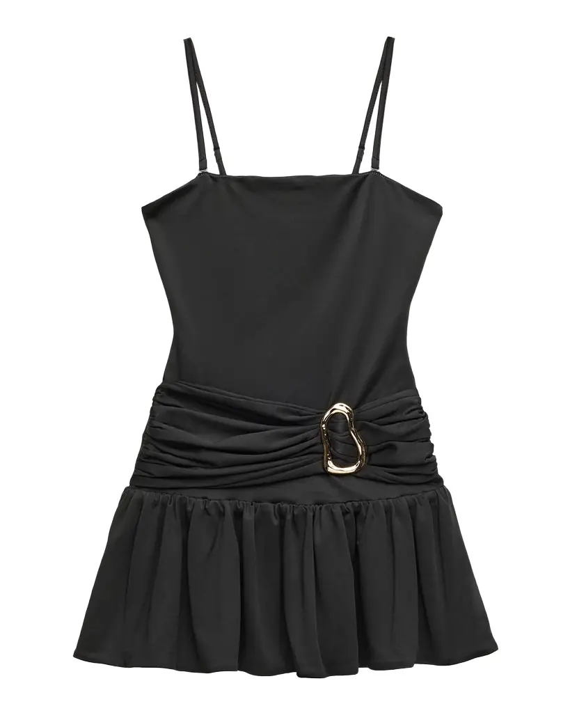 KatieJ NYC Girl 's Tween Marci Gathered Mini Dress, Size S-XL
