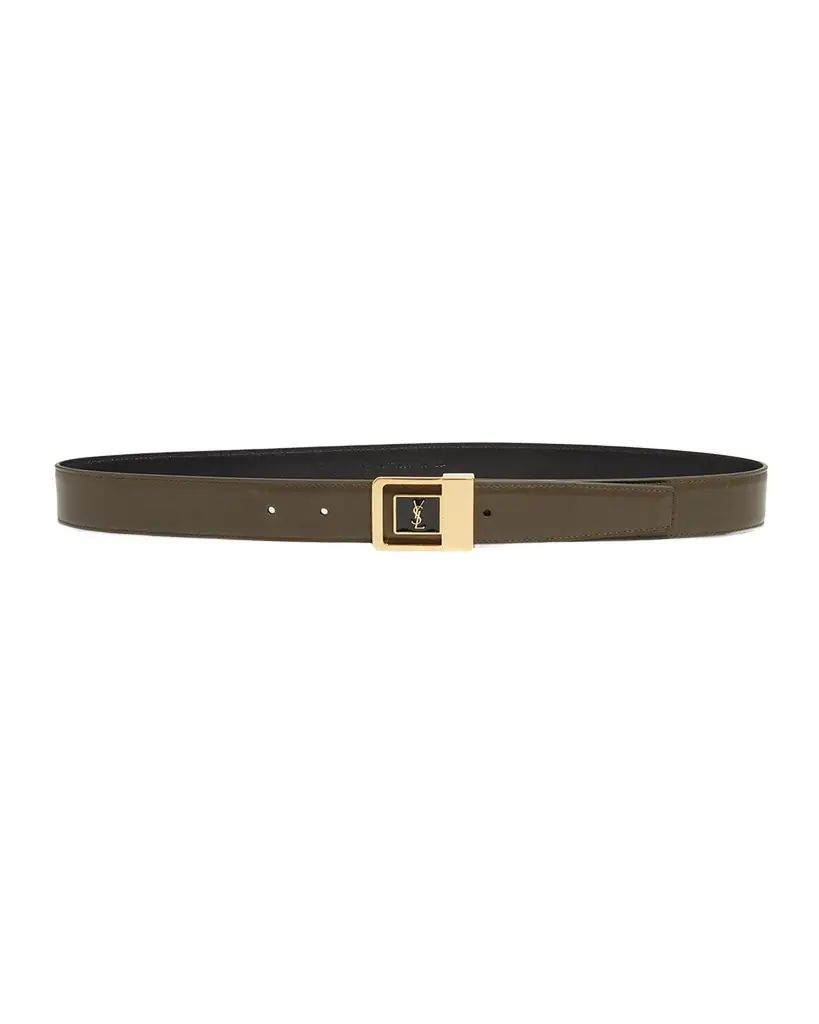Saint Laurent YSL Buckle Leather Belt