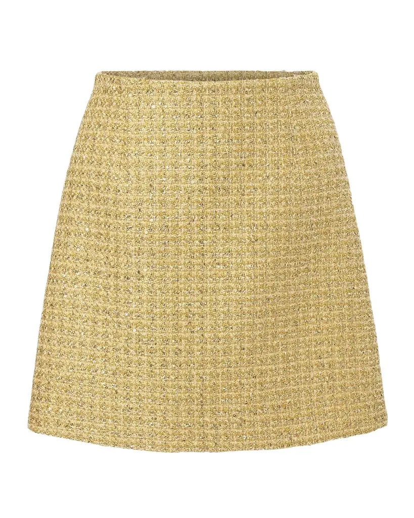 Carolina Herrera Metallic Tweed Mini Skirt