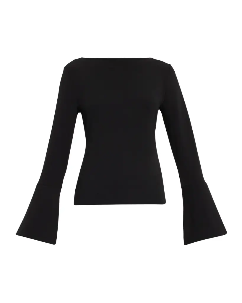 Emporio Armani Bateau-Neck Crepe Viscose Jersey Top