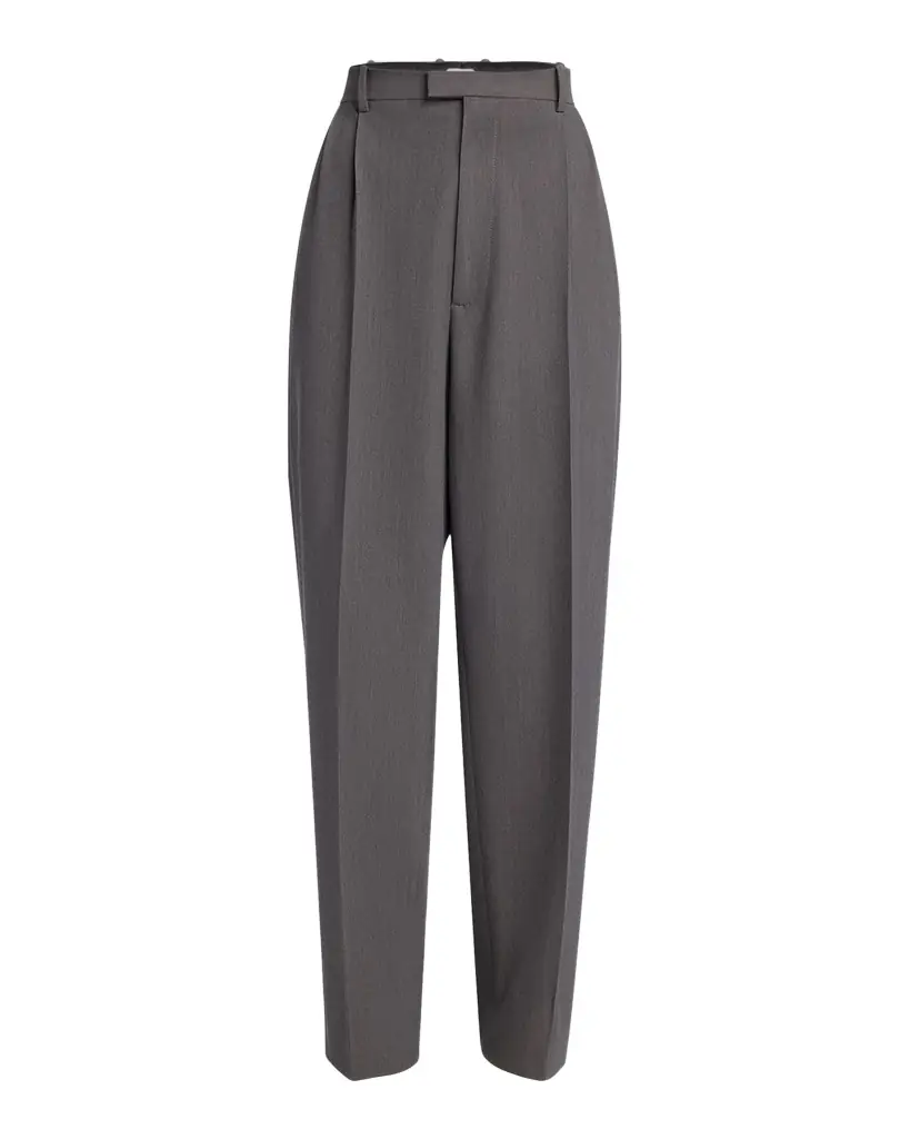 Bottega Veneta Tapered Wool Stretch Tricotine Trousers