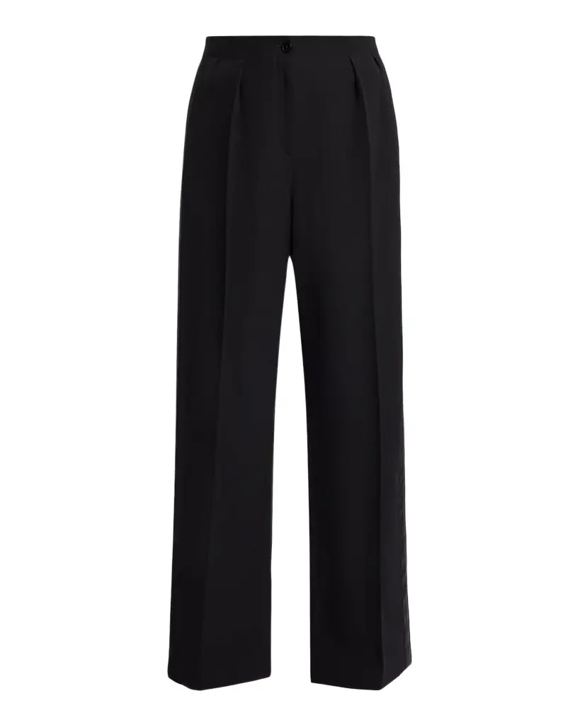 THE ROW Felicita Double Pleated Wide-Leg Tuxedo Pants