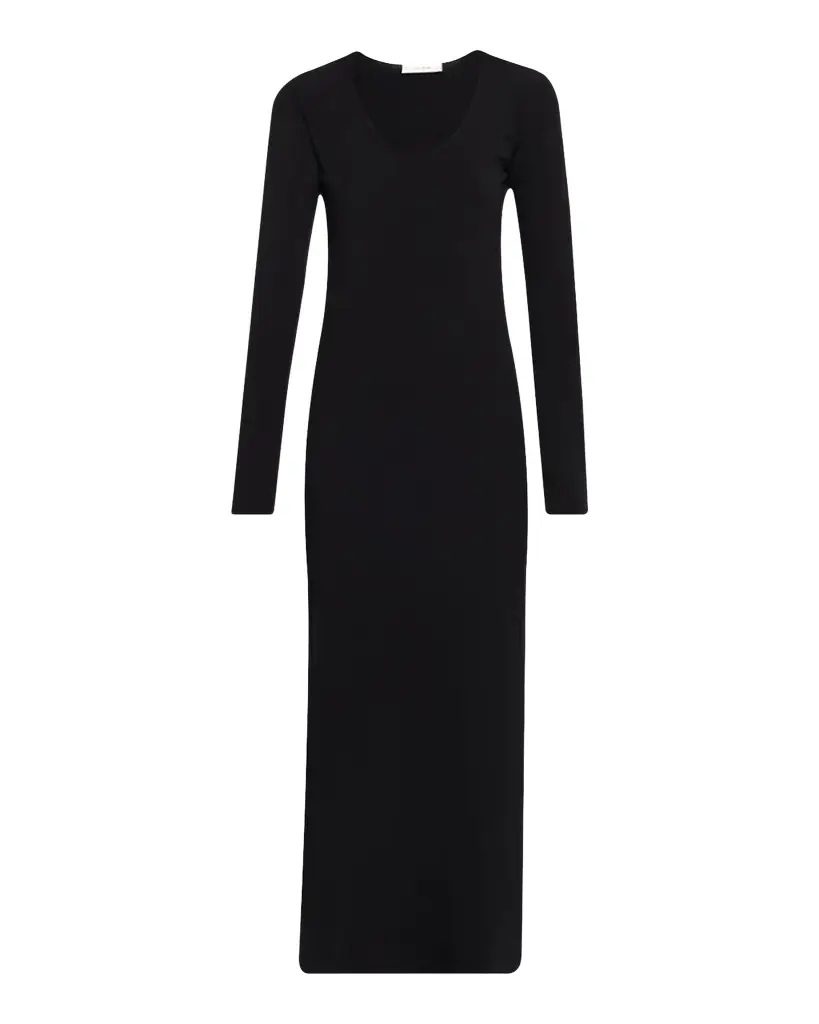 THE ROW Mavy Scoop-Neck Long-Sleeve Ankle Dress