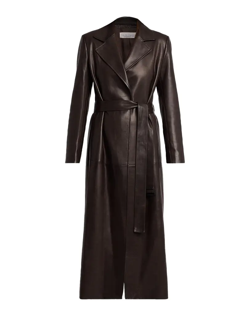 THE ROW Raisa Belted Leather Coat