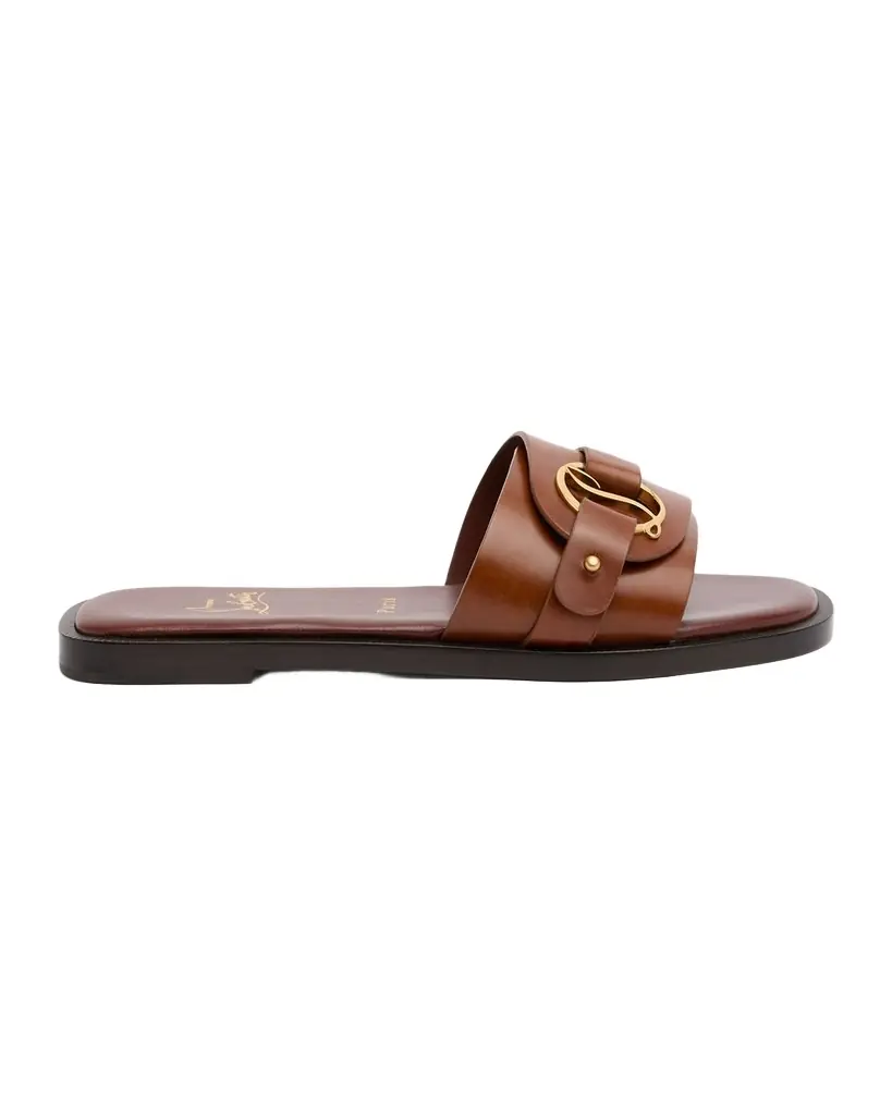 Christian Louboutin Her in Roma Leather Slide Sandals