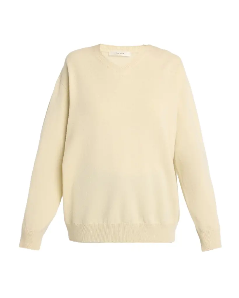 THE ROW Migeia V-Neck Cashmere Sweater