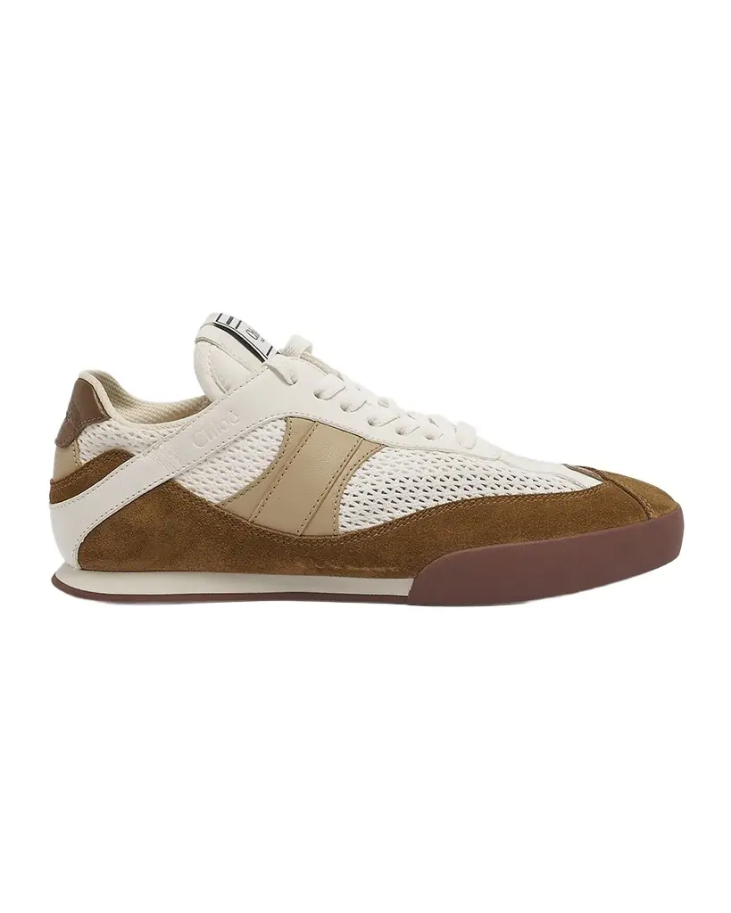 Chloe Kick Mesh and Leather Low-Top Sneakers