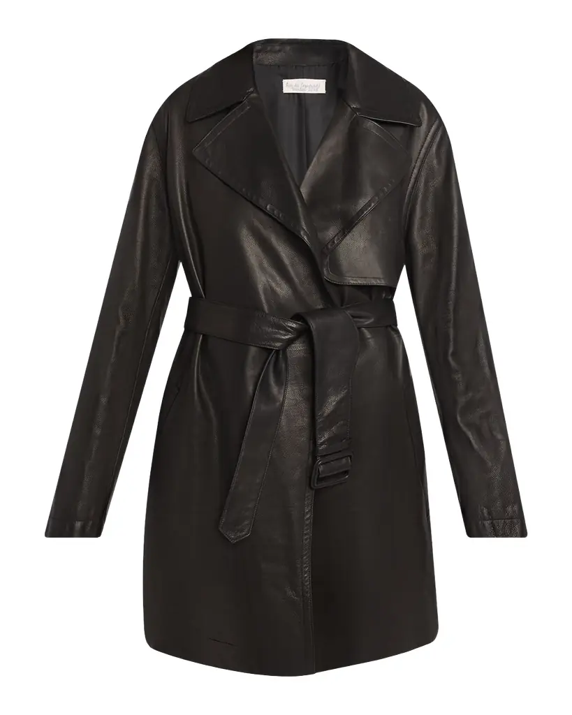 THE ROW Siempra Leather Wrap Trench Coat