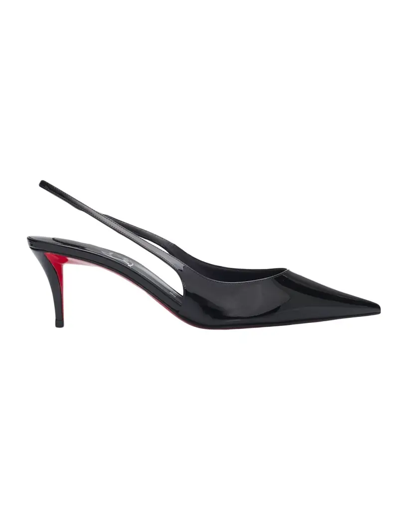 Christian Louboutin 60mm Miss Z Patent Leather Slingback Pumps