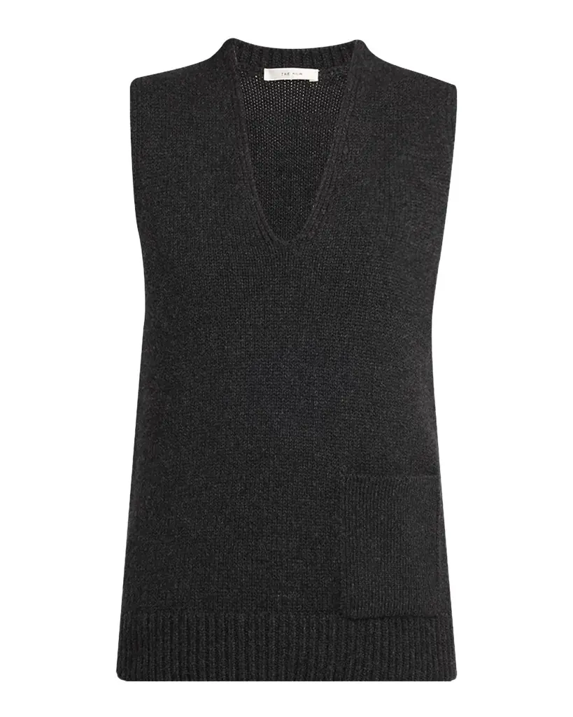 THE ROW Marte V-Neck Cashmere Sweater Vest