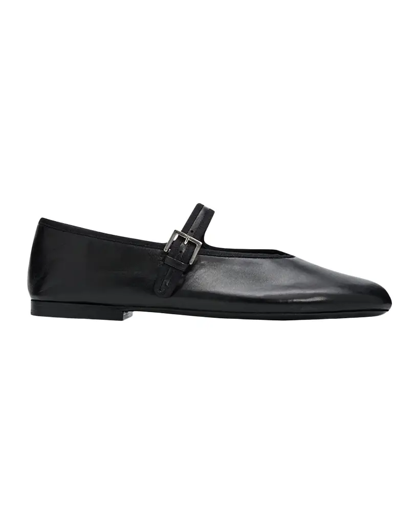 THE ROW Boheme Leather Mary Jane Ballerina Flats
