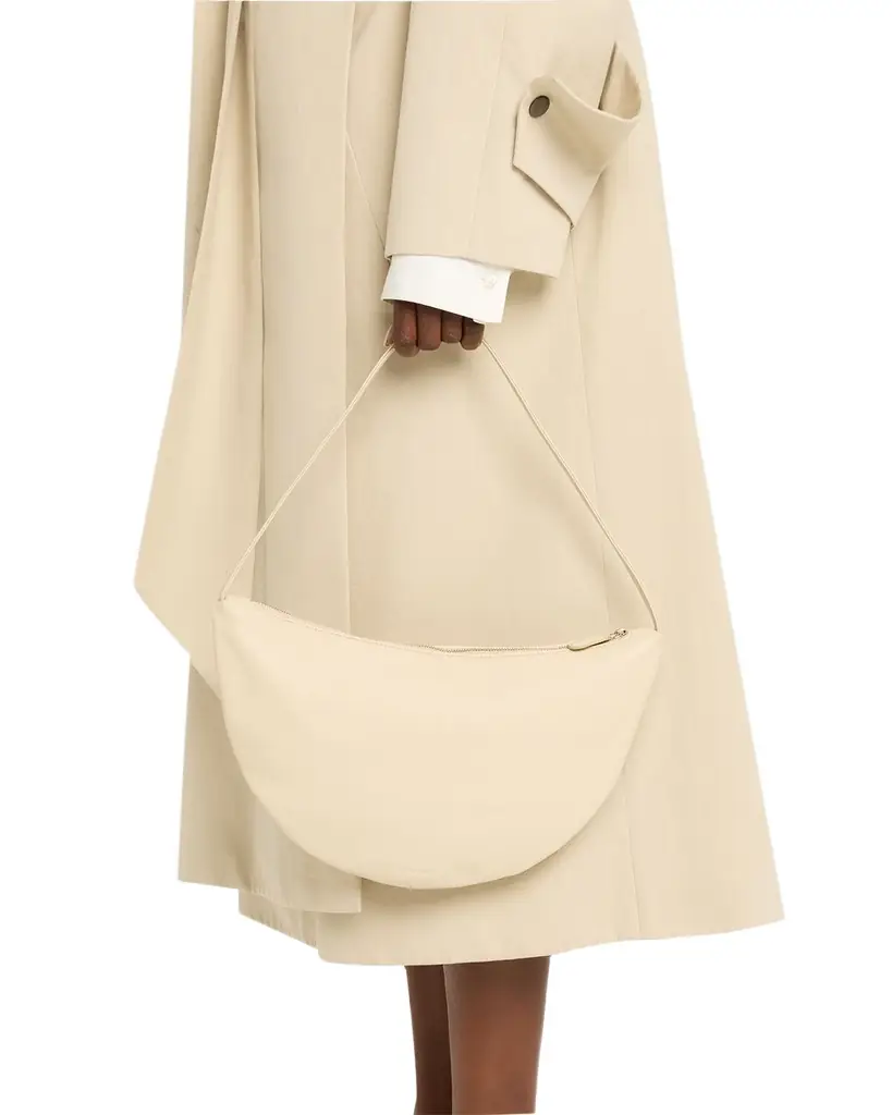 THE ROW Izzy Small Crescent Shoulder Bag in Leather