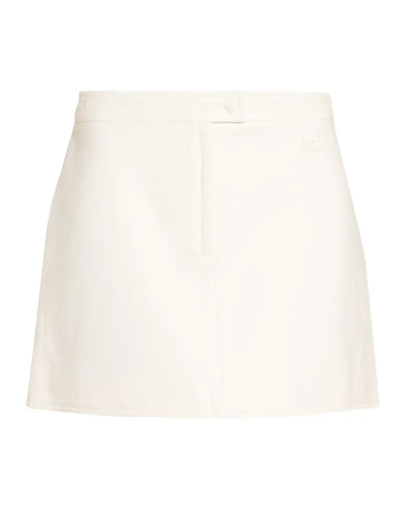 Courreges Reedition Vinyl Mini Skirt