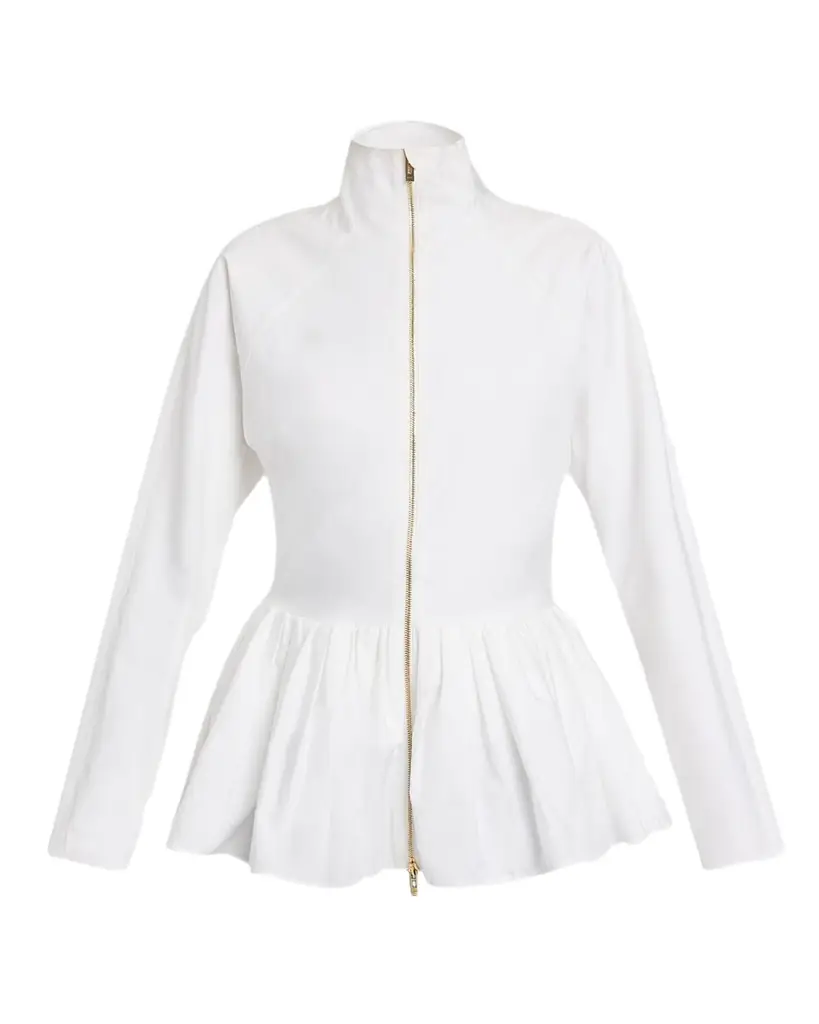 ALAIA Cotton Poplin Peplum Jacket