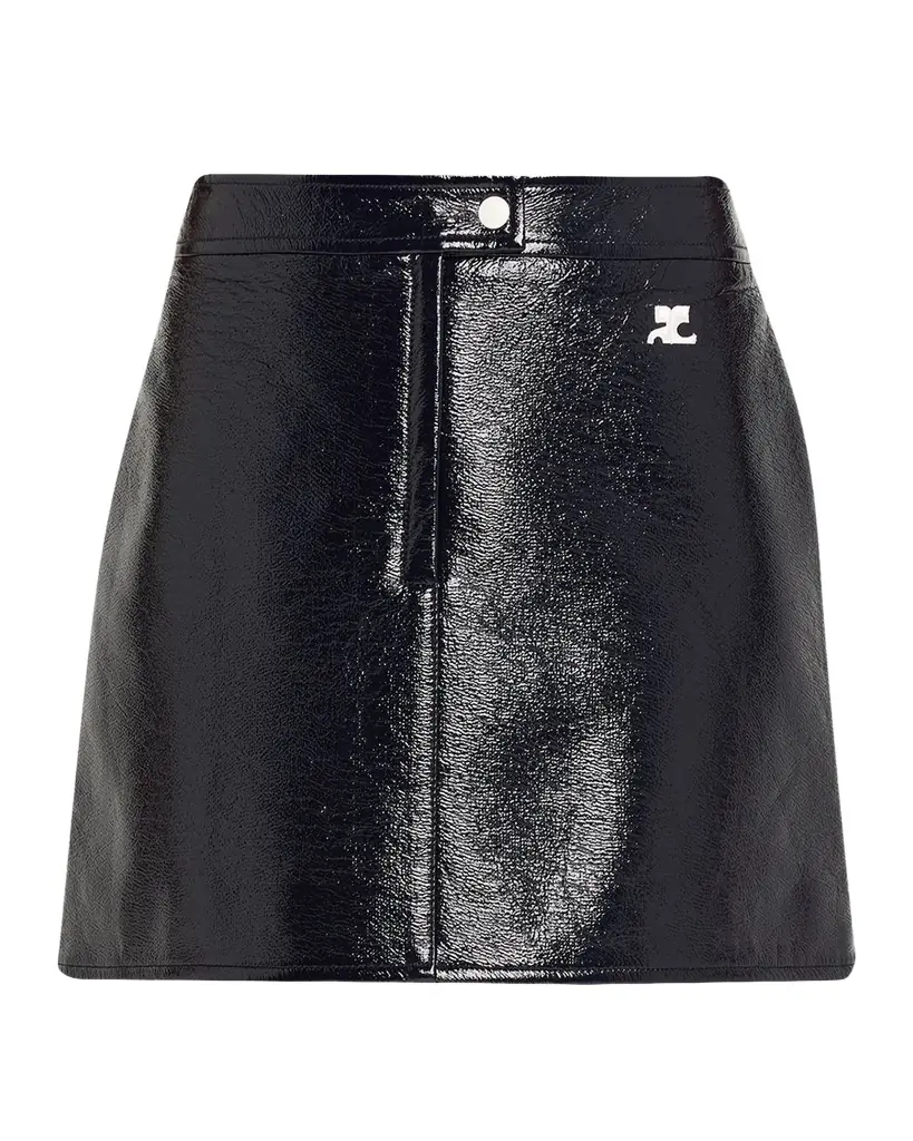 Courreges Reedition Vinyl Mini Skirt