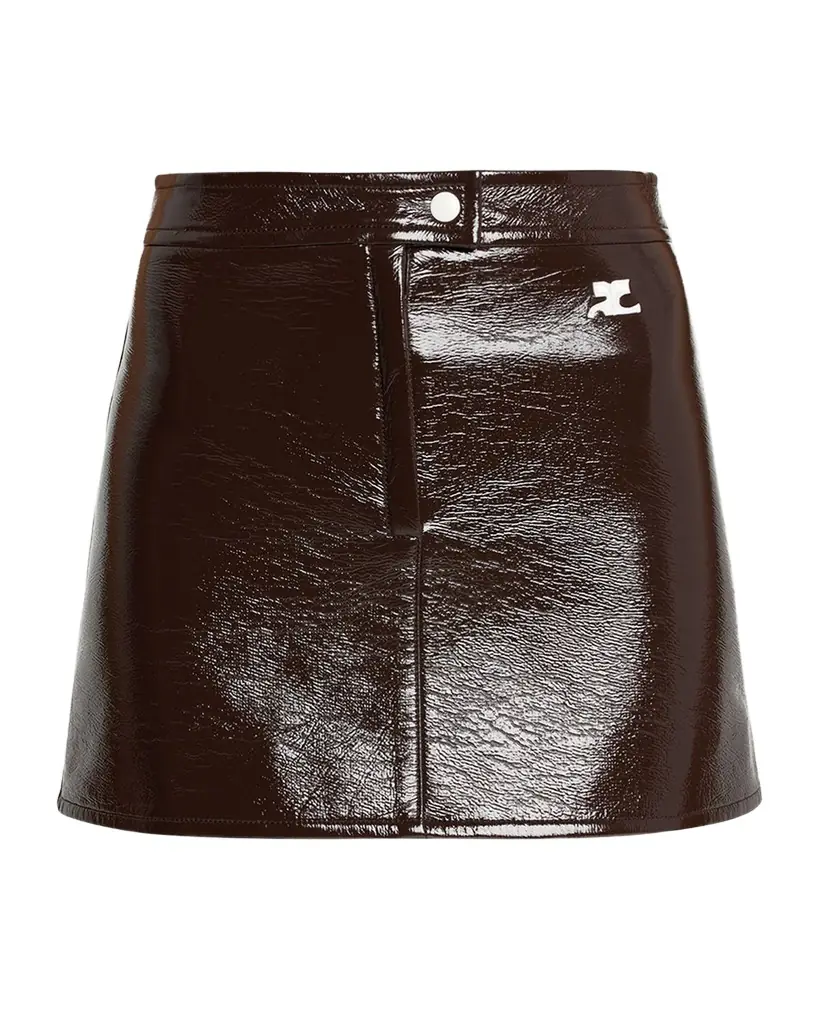 Courreges Reedition Vinyl Mini Skirt