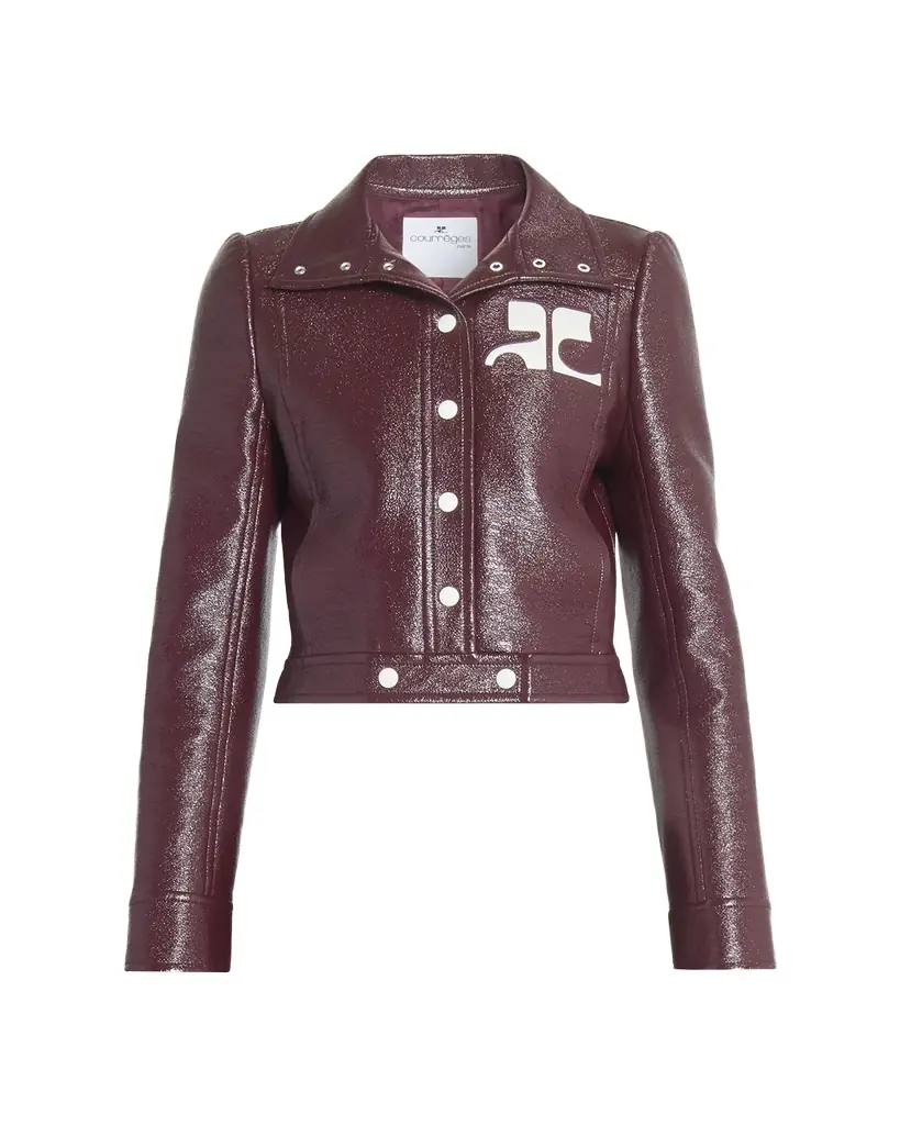 Courreges Textured Vinyl Crop Jacket