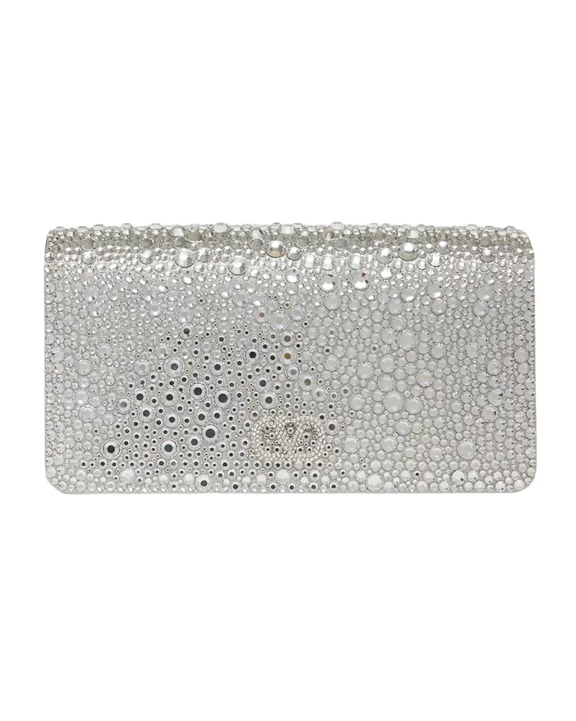 Valentino Garavani Crystal VLogo Clutch Bag