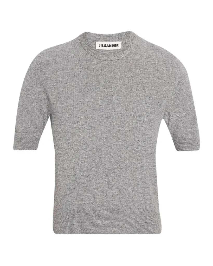 Jil Sander Wool Knit Short-Sleeve T-Shirt