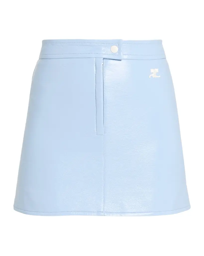Courreges Reedition Vinyl Mini Skirt