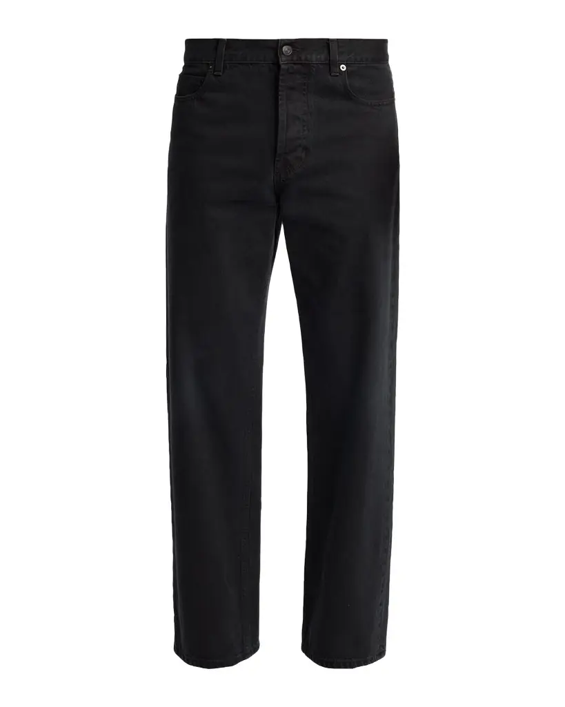 THE ROW Men 's Rossen Straight-Leg Black Denim Jeans