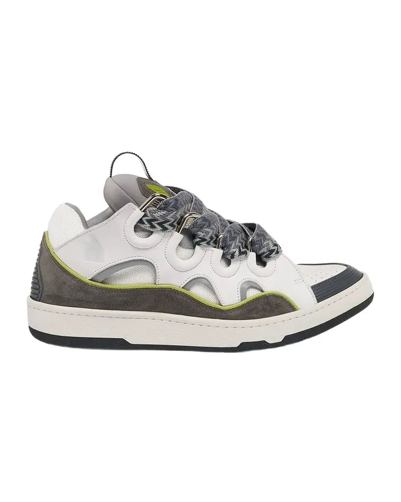 Lanvin Men 's Curb Leather Skate Sneakers