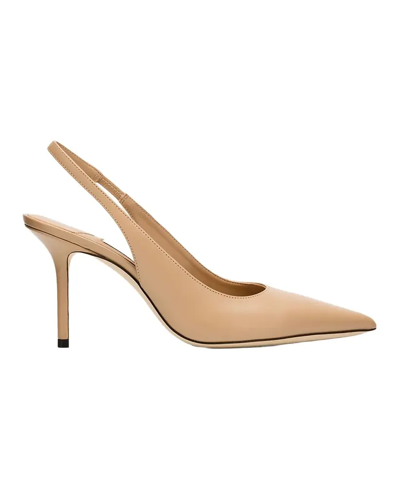 Jimmy Choo 85mm Love Leather Slingback Pumps