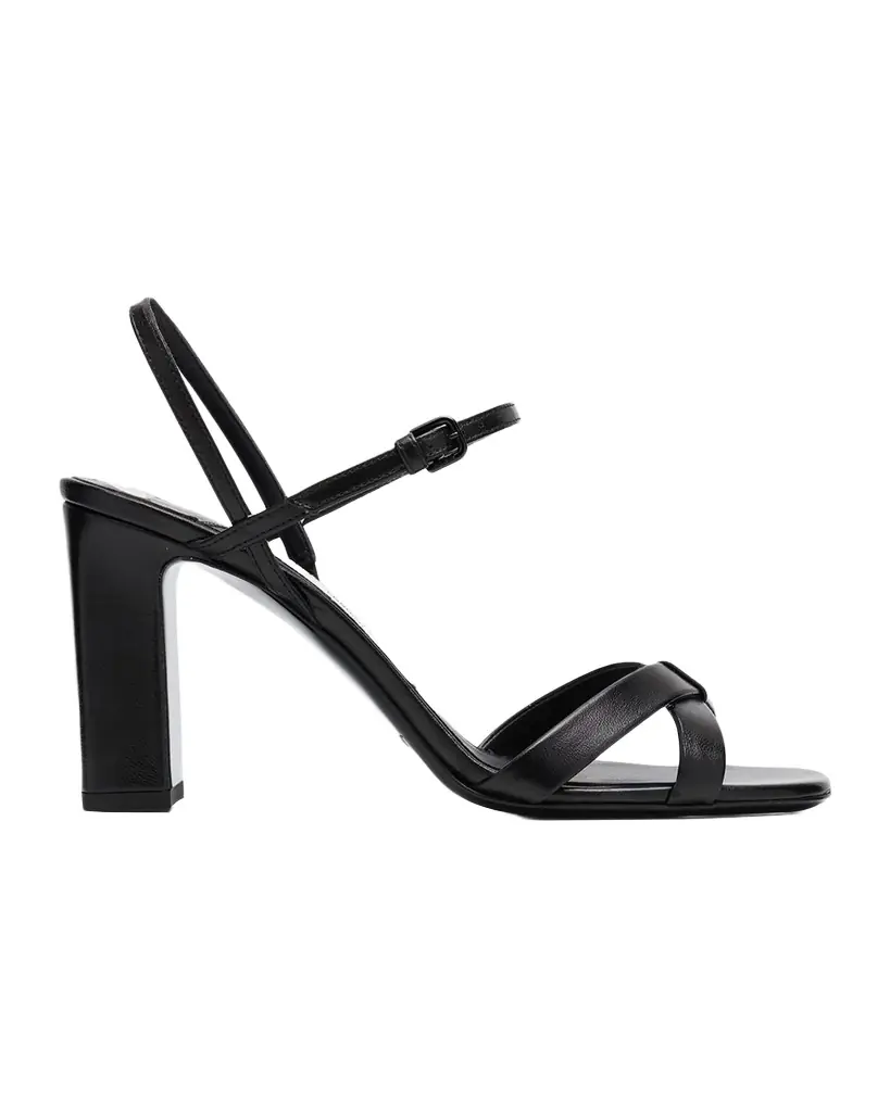 Jimmy Choo 85mm Elsy Leather Block-Heel Sandals