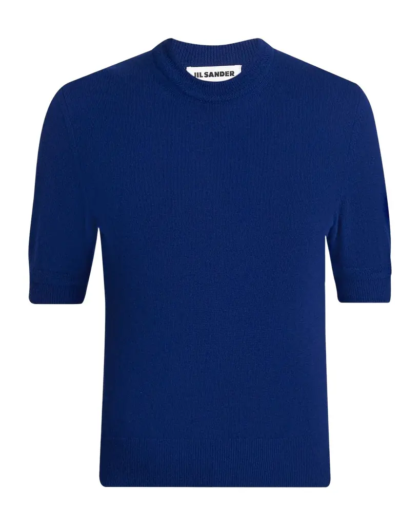 Jil Sander Wool Knit Short-Sleeve T-Shirt