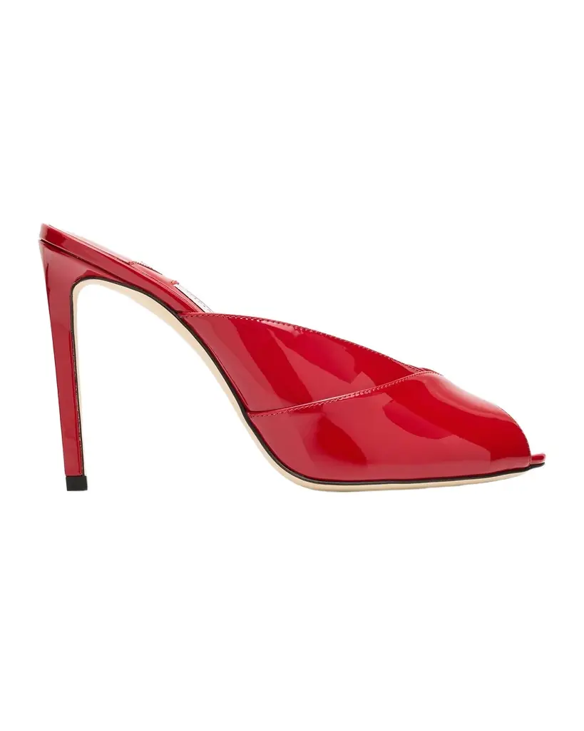 Jimmy Choo Brigitte 100mm Patent Leather Mule Pumps