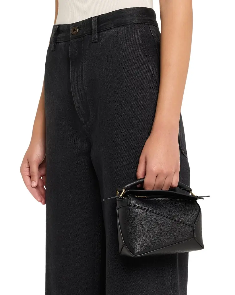 Loewe Puzzle Edge Mini Top-Handle Bag in Grain Leather