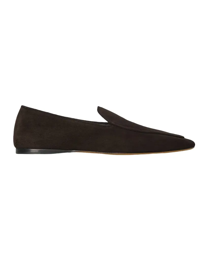 THE ROW Awar Flat Suede Loafers