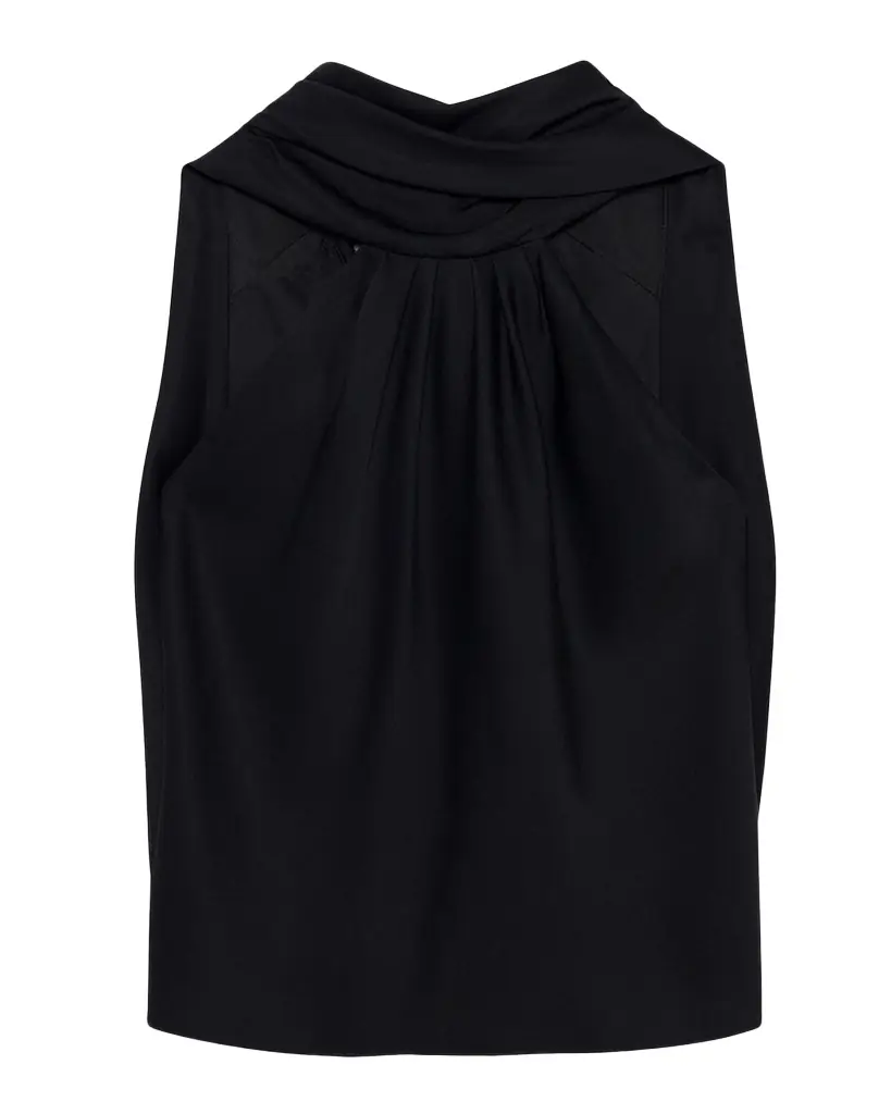 SIMKHAI Scarlett Satin Cape Top
