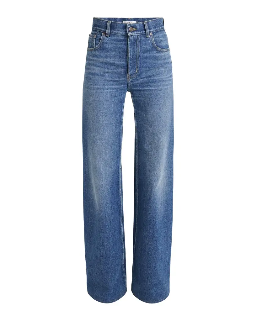 Chloe Rigid Denim Wide-Leg Pants